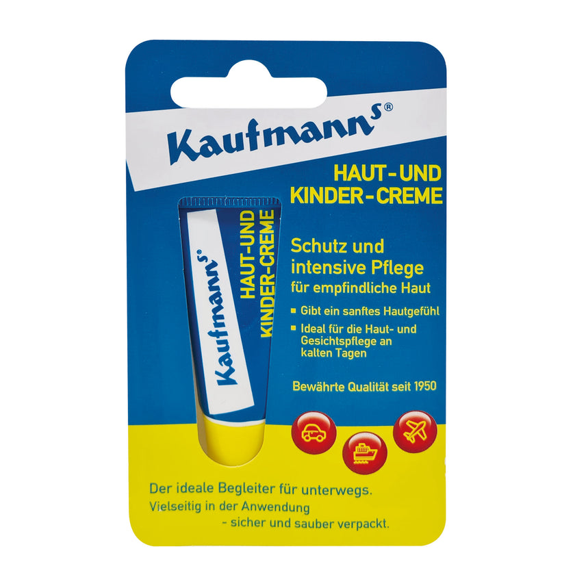 Kaufmanns Haut- und Kindercreme - die optimale Pflegecreme für sensible und empfindliche Haut in der Tube - für jeden Hauttypen geeignet, 10ml (1er Pack)