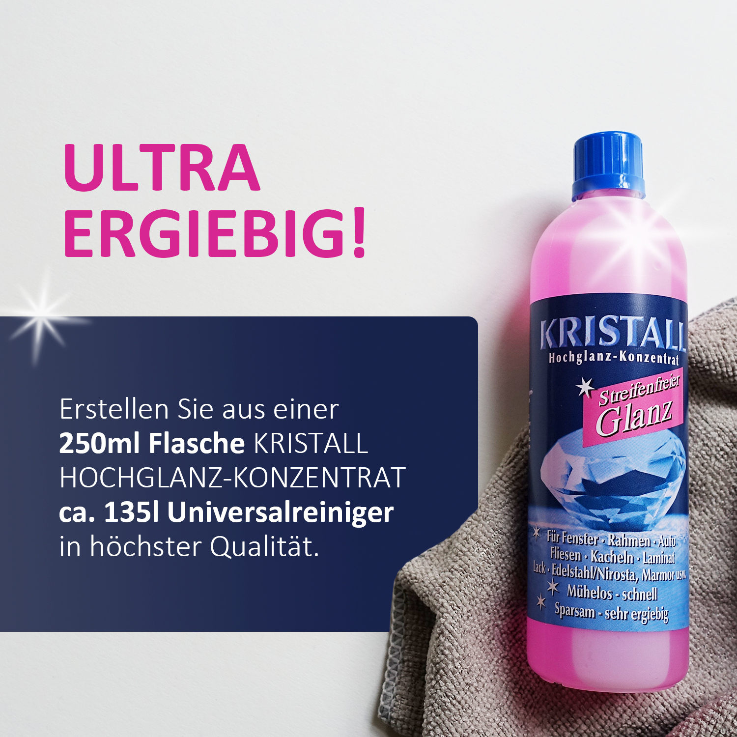 Kristall Hochglanz-Konzentrat - 6 x 250ml_Ergiebig