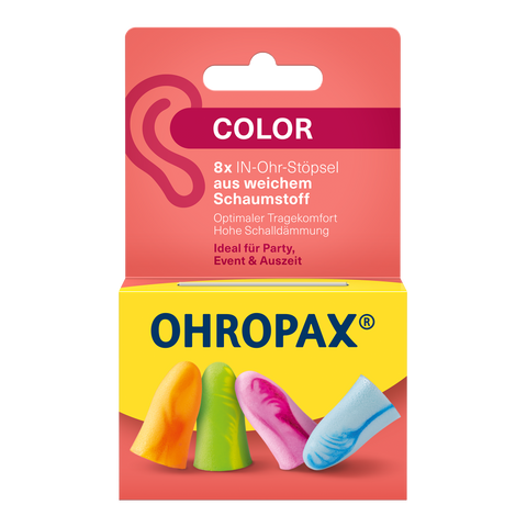 Vorderseite von OHROPAX Color Ohrstöpsel 8 Stück