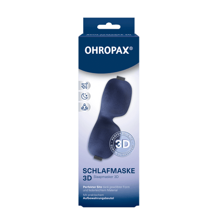 Vorderseite von OHROPAX Schlafmaske 3D in marine