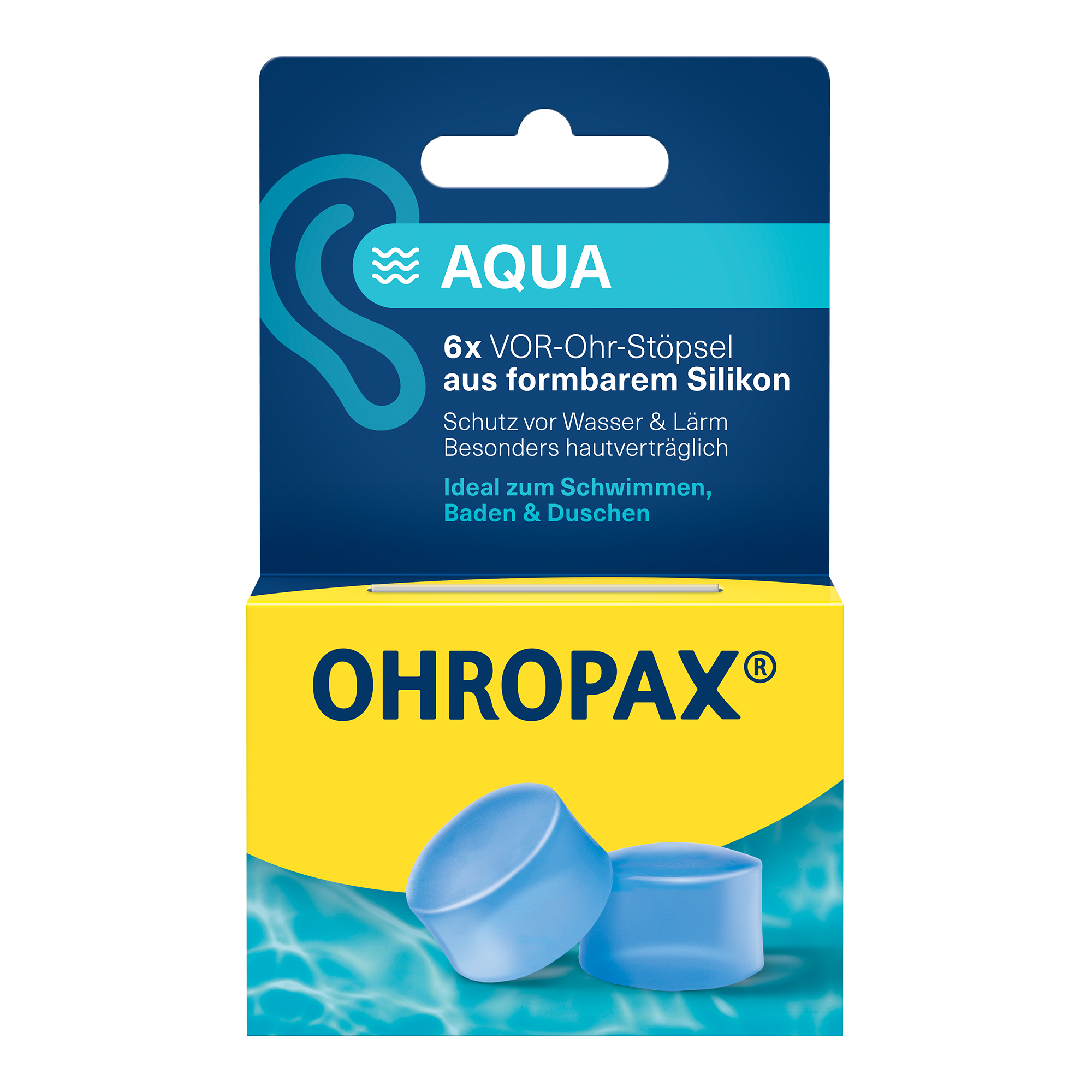 OHROPAX Aqua Ohrstöpsel - 6 Stück