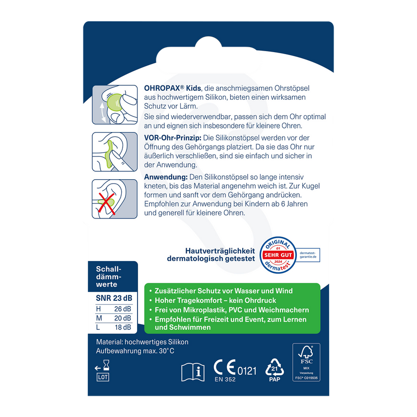 OHROPAX Kids Ohrstöpsel - 8 Stück