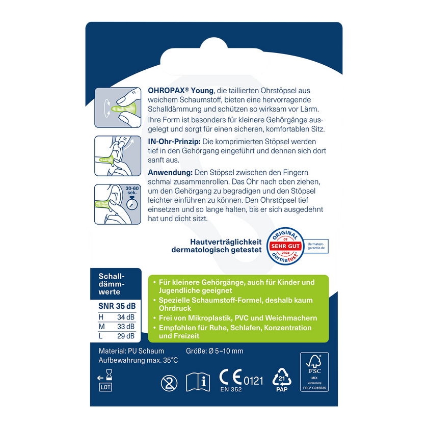 OHROPAX Young Ohrstöpsel - 10 Stück