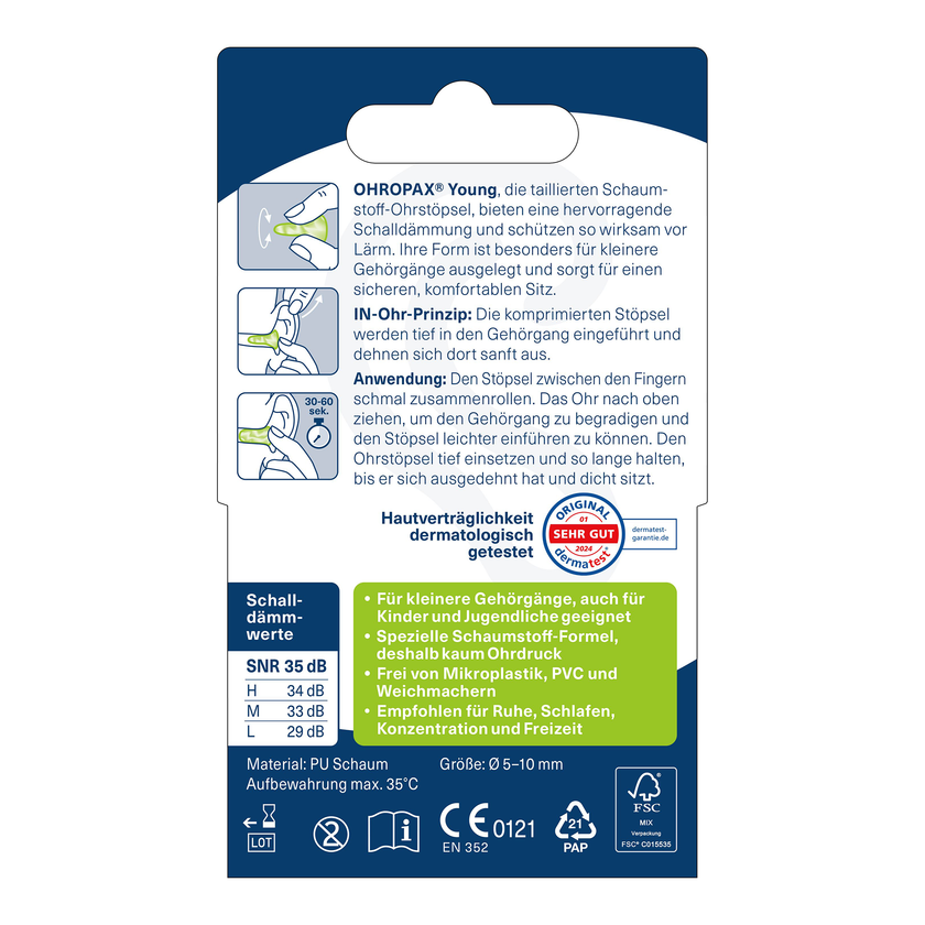 OHROPAX Young Ohrstöpsel - 8  Stück