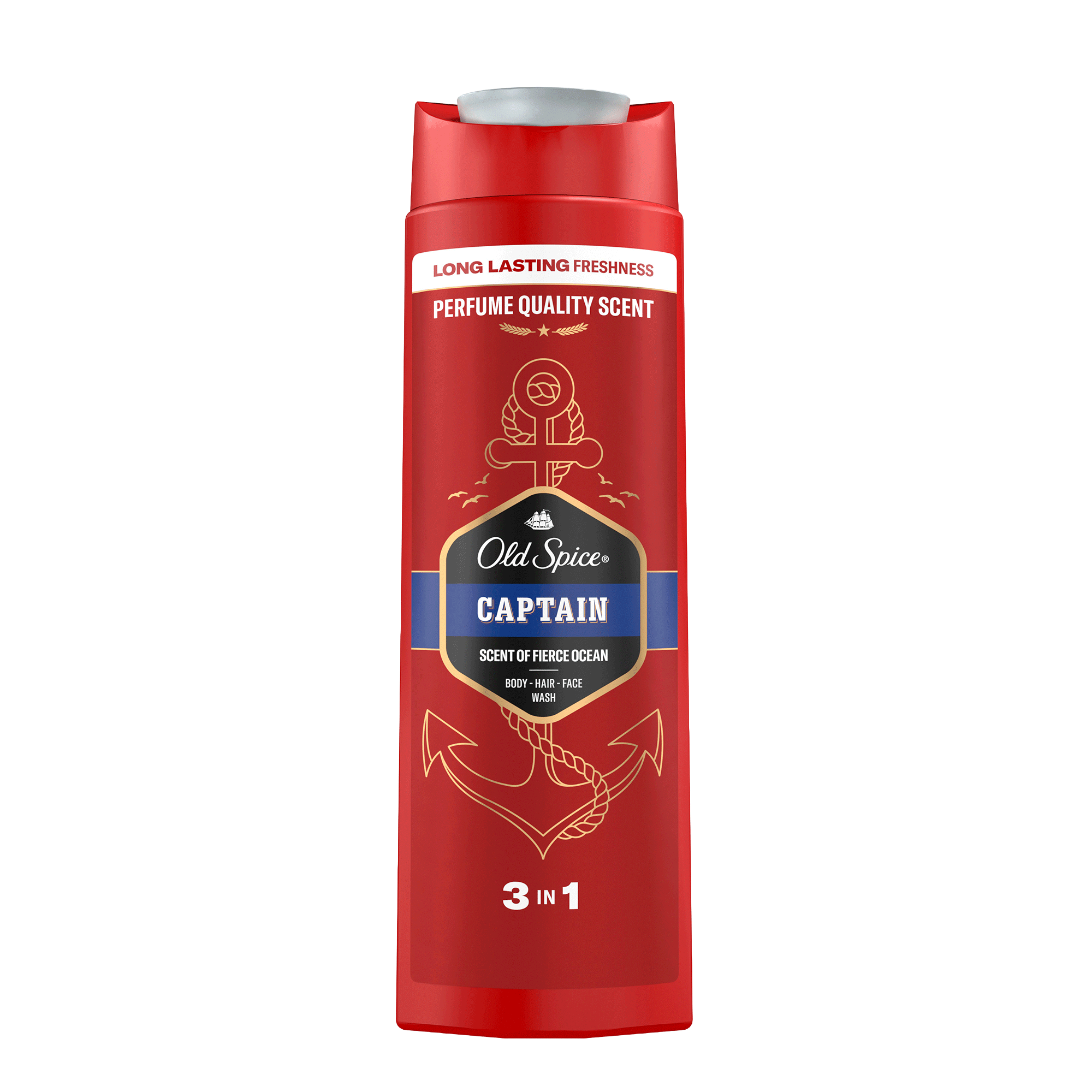 Vorderseite von Old Spice 3in1 Shower Gel Captain XL