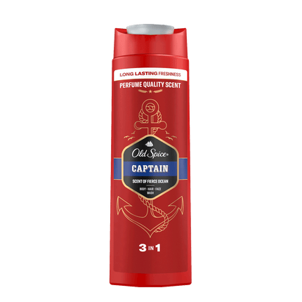 Vorderseite von Old Spice 3in1 Shower Gel Captain XL