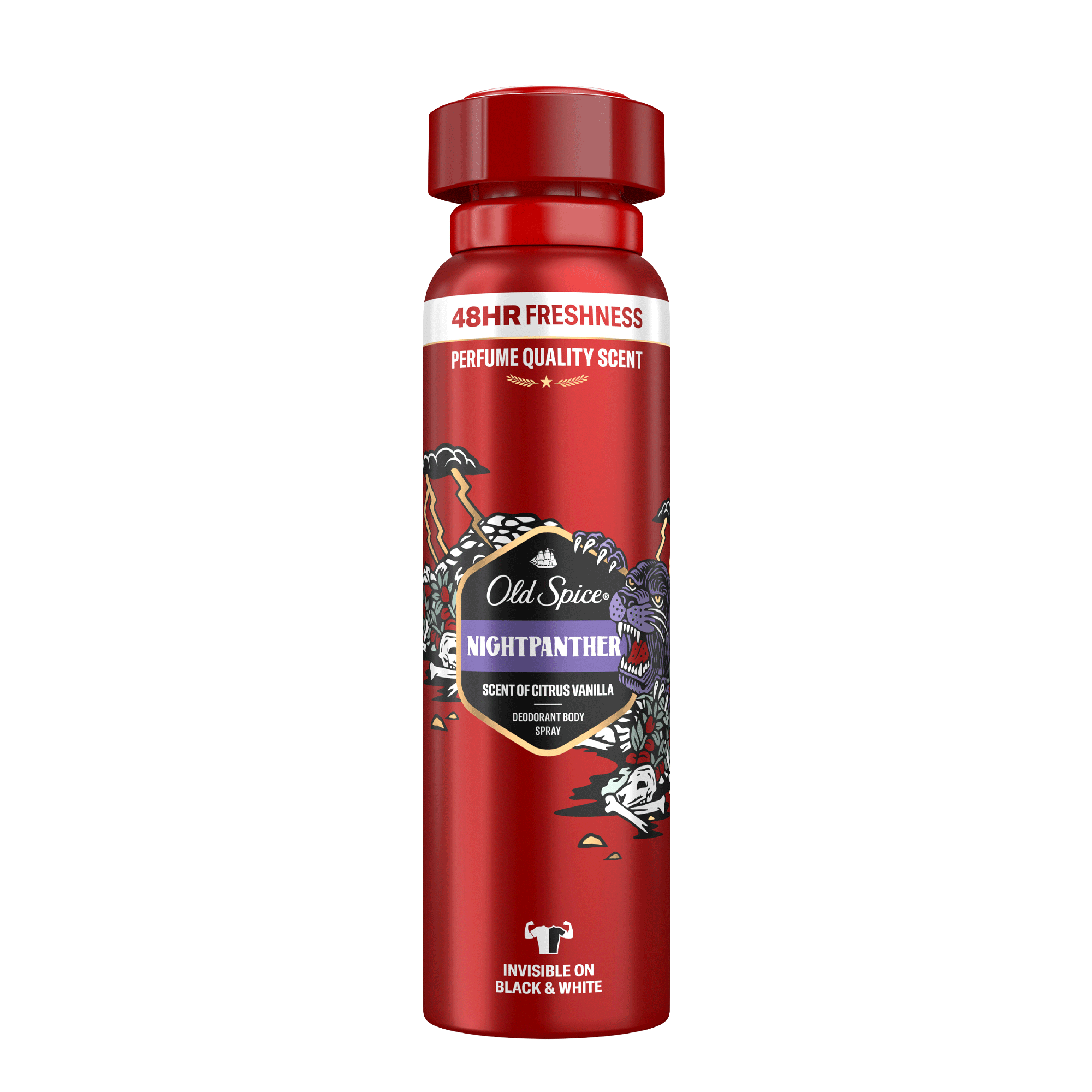 Vorderseite von Old Spice Deo Bodyspray Nightpanther