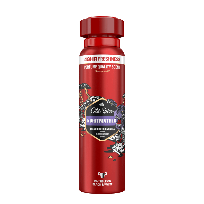 Vorderseite von Old Spice Deo Bodyspray Nightpanther