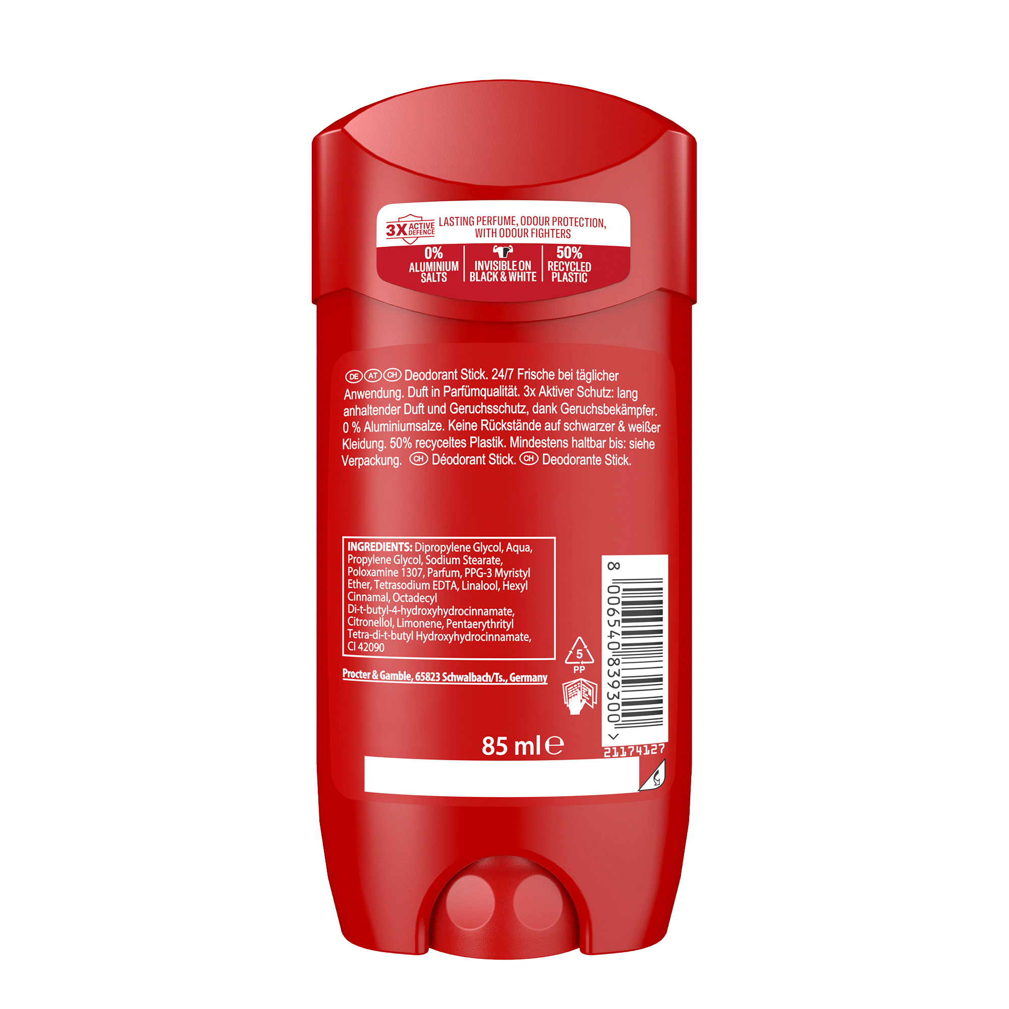 Rückseite von Old Spice Deo Stick Captain XL