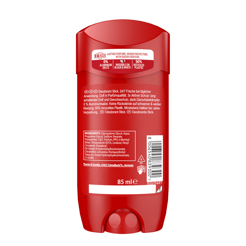 Rückseite von Old Spice Deo Stick Captain XL