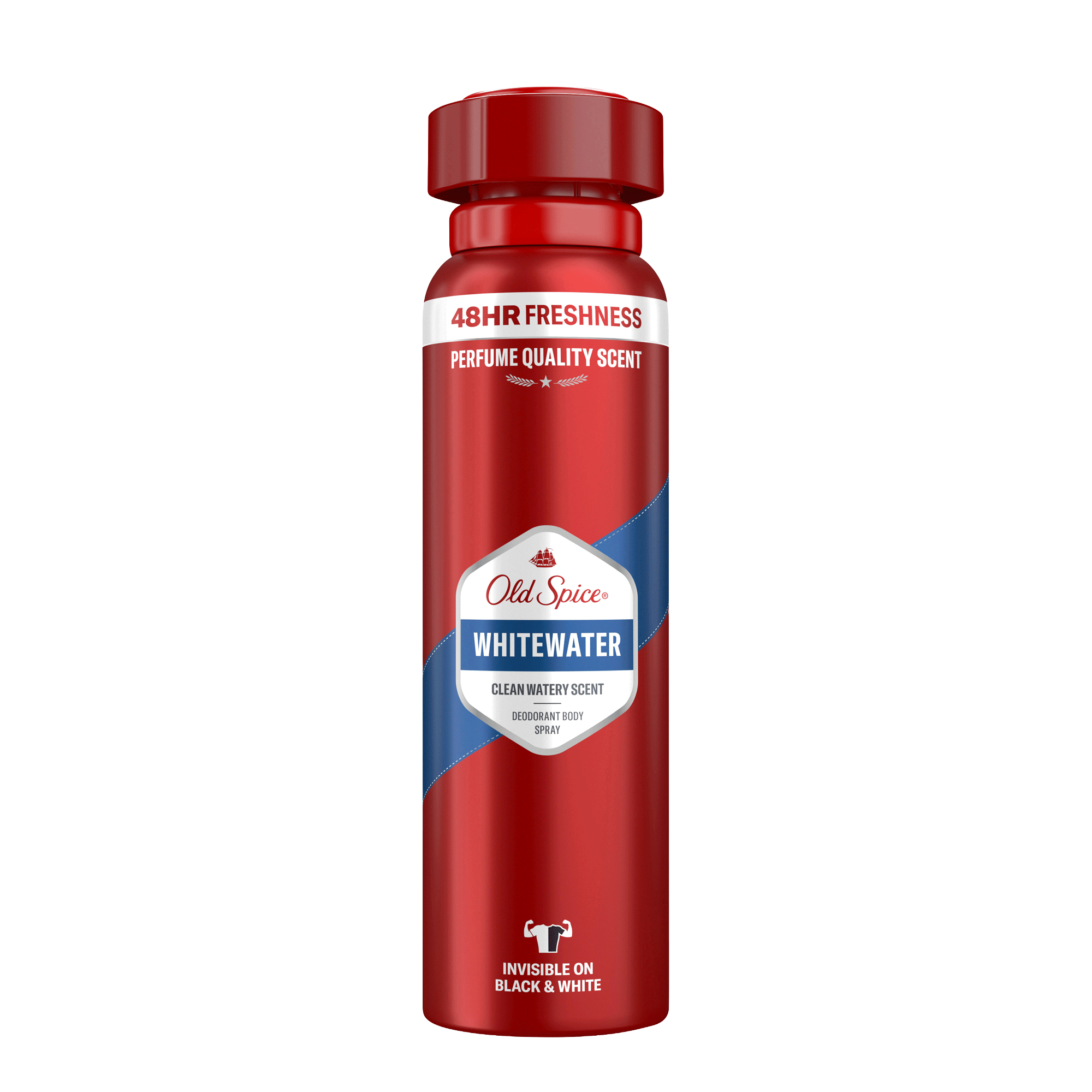 Voderseite von Old Spice Deo Bodyspray Whitewater