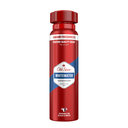 Voderseite von Old Spice Deo Bodyspray Whitewater