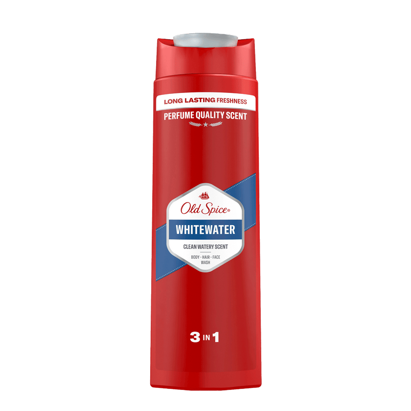 Vorderseite von Old Spice 3in1 Shower Gel Whitewater XL