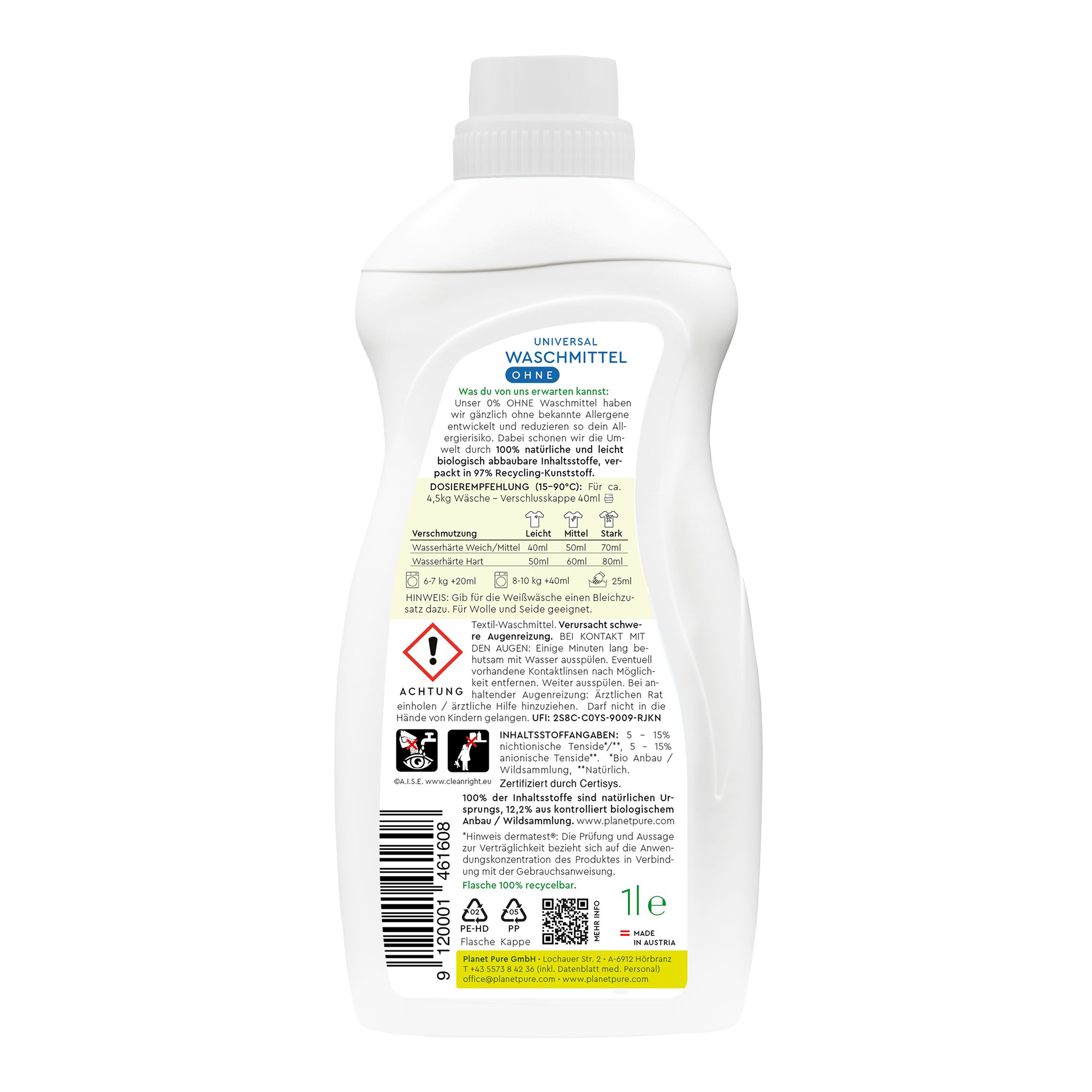 Planet Pure Universal Waschmittel - 1 Liter