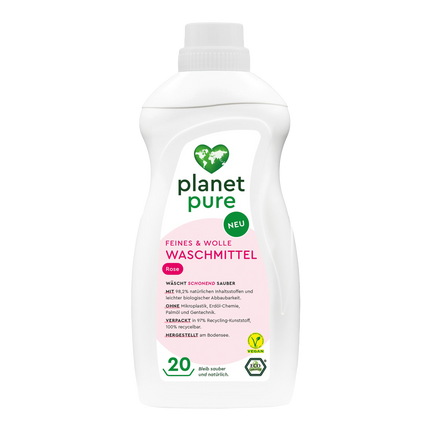 Planet Pure Feines & Wolle Waschmittel Rose - 1 Liter