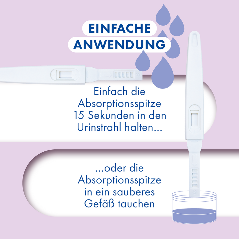 Pregnafix Schnelltest, Teststab mit einfacher Handhabung