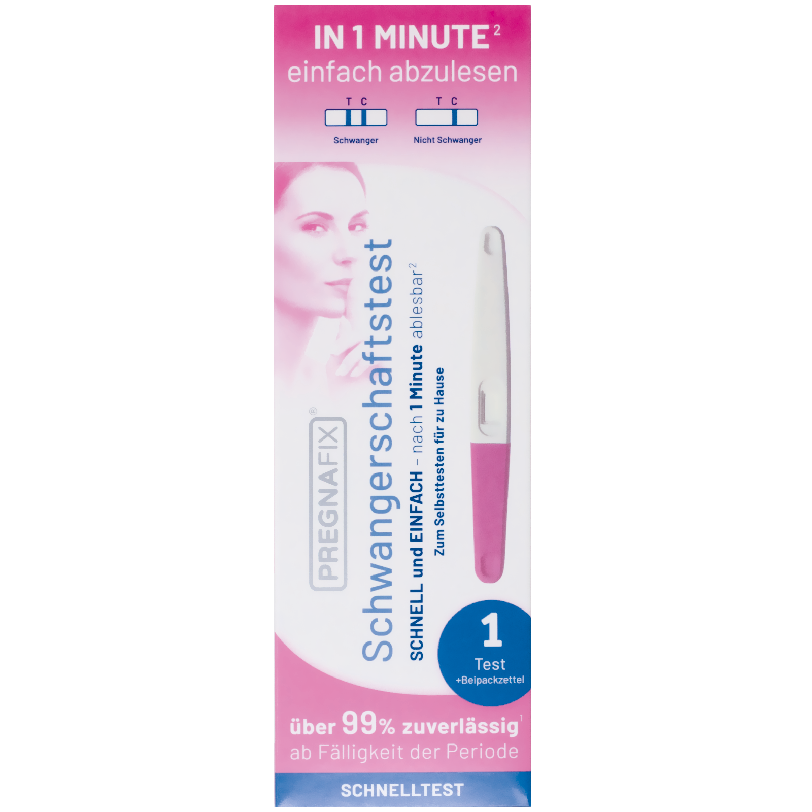 Pregnafix Schnelltest, Verpackung Front