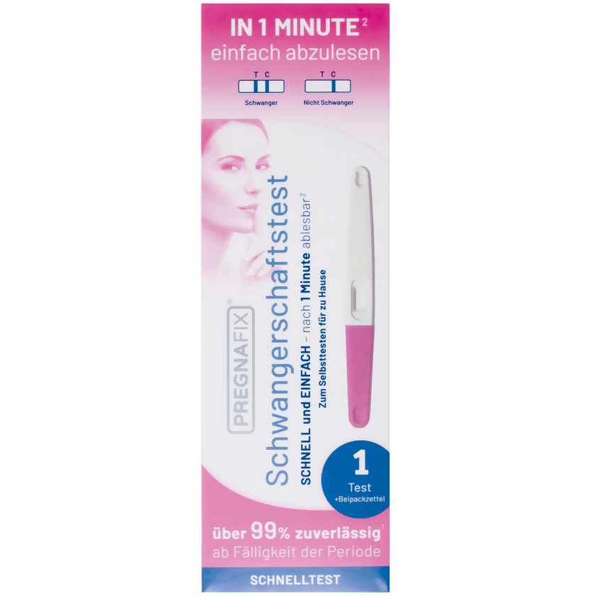 Pregnafix Schnelltest, Verpackung Front