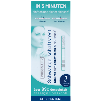 PREGNAFIX Schwangerschaftstest Streifen, Front