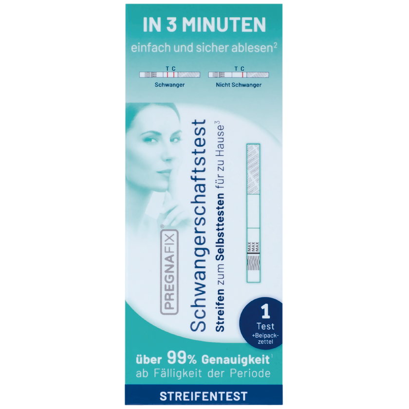 PREGNAFIX Schwangerschaftstest Streifen, Front