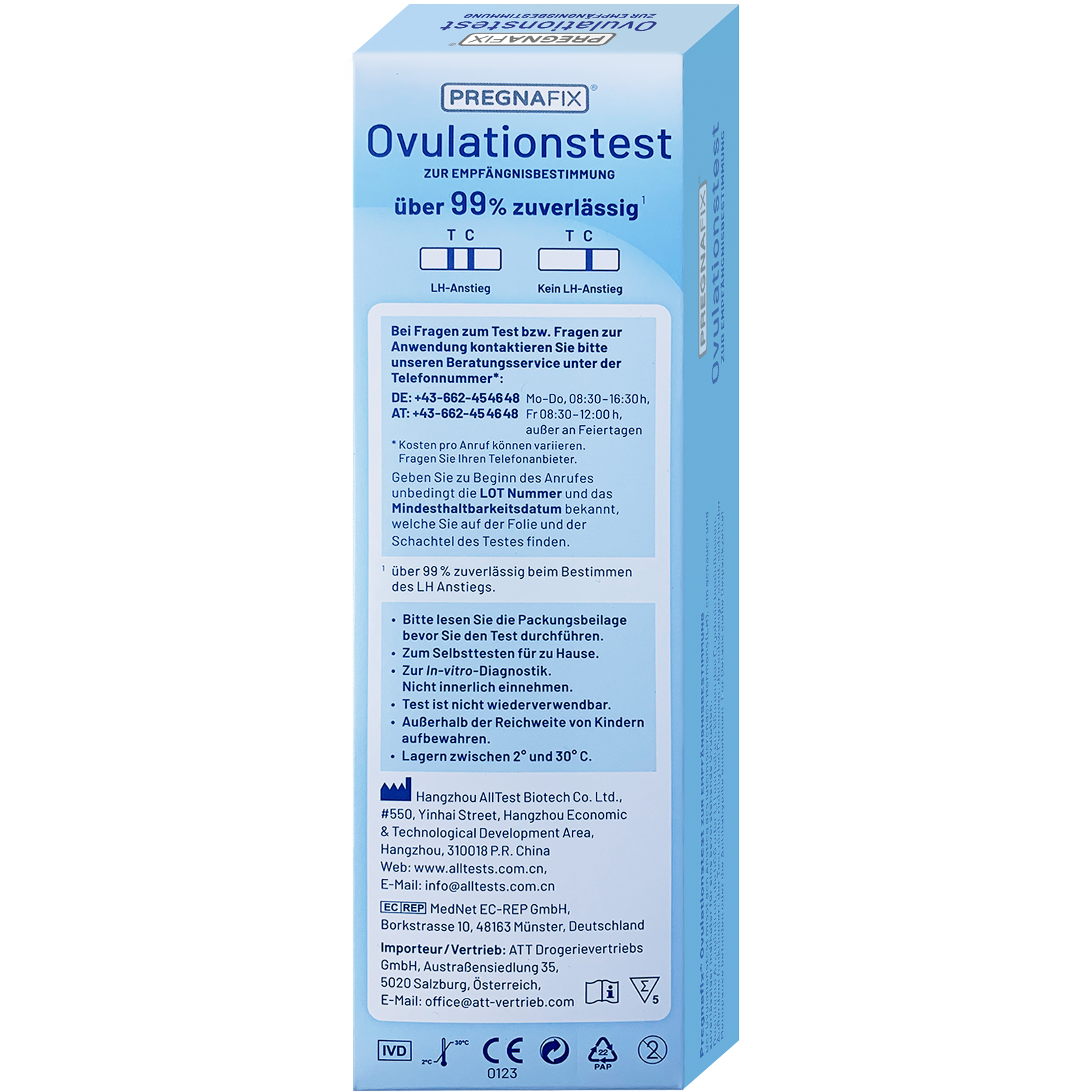 PREGNAFIX Ovulationstest, Back