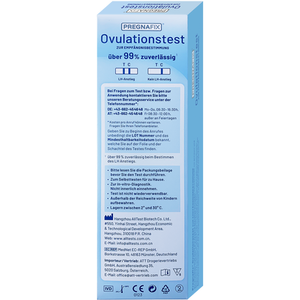 PREGNAFIX Ovulationstest, Back