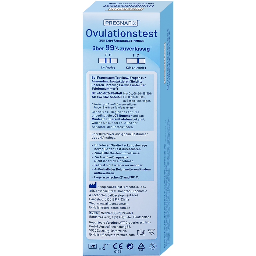 PREGNAFIX Ovulationstest, Back