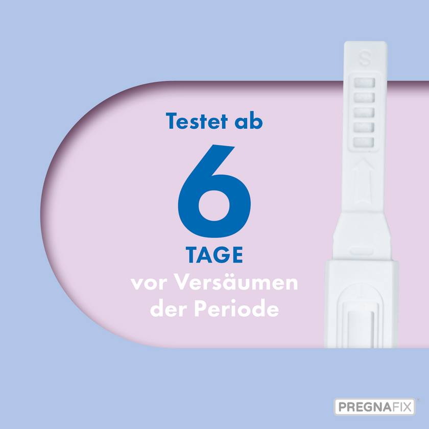 PREGNAFIX Schwangerschaftstest FRÜHE ERKENNUNG testet ab 6 Tagen früher
