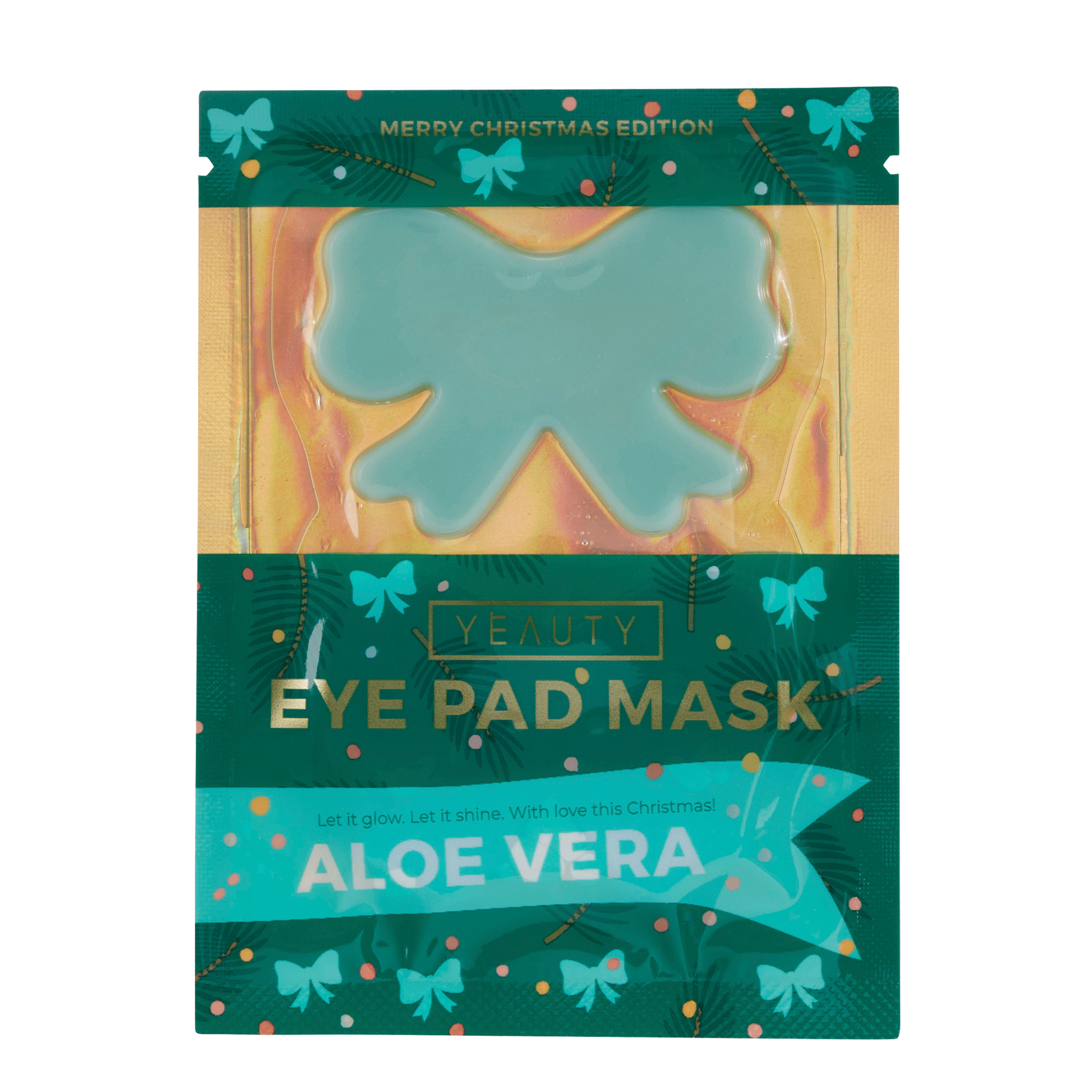 Vorderseite von YEAUTY X-MAS Eye Pad Mask Aloe Vera