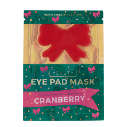 Frontansicht von YEAUTY X-MAS Eye Pad Mask Cranberry