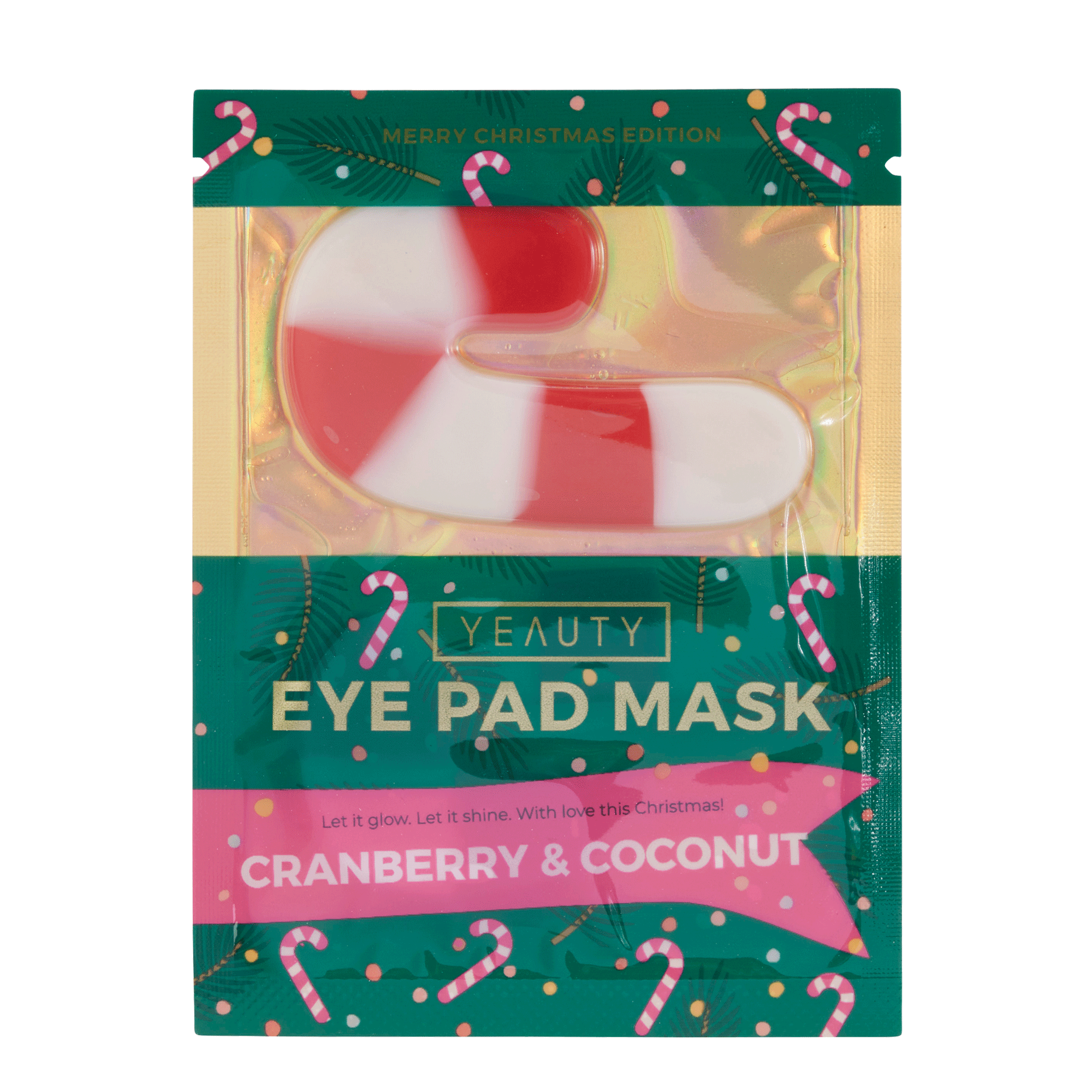 Vorderseite von YEAUTY X-MAS Eye Pad Mask Cranberry & Coconut