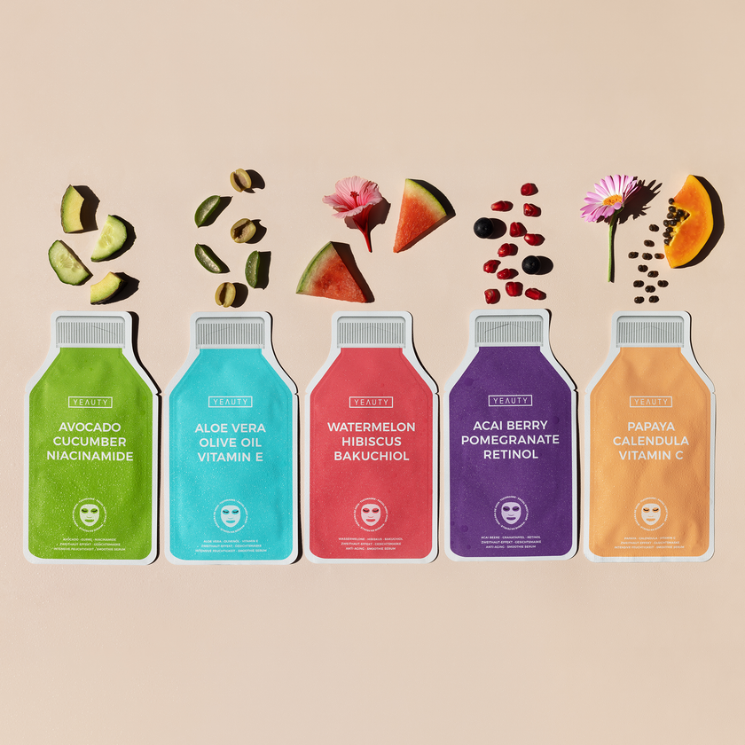 YEAUTY Tuchmaske Watermelon Hibiskus Bakuchiol - 1 Stück