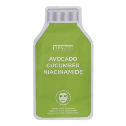 YEAUTY Tuchmaske Avocado Cucumber Niacinamide - 1 Stück
