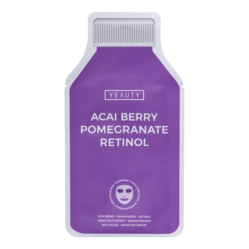 YEAUTY Tuchmaske Acai Berry Pomegranate Retinol - 1 Stück