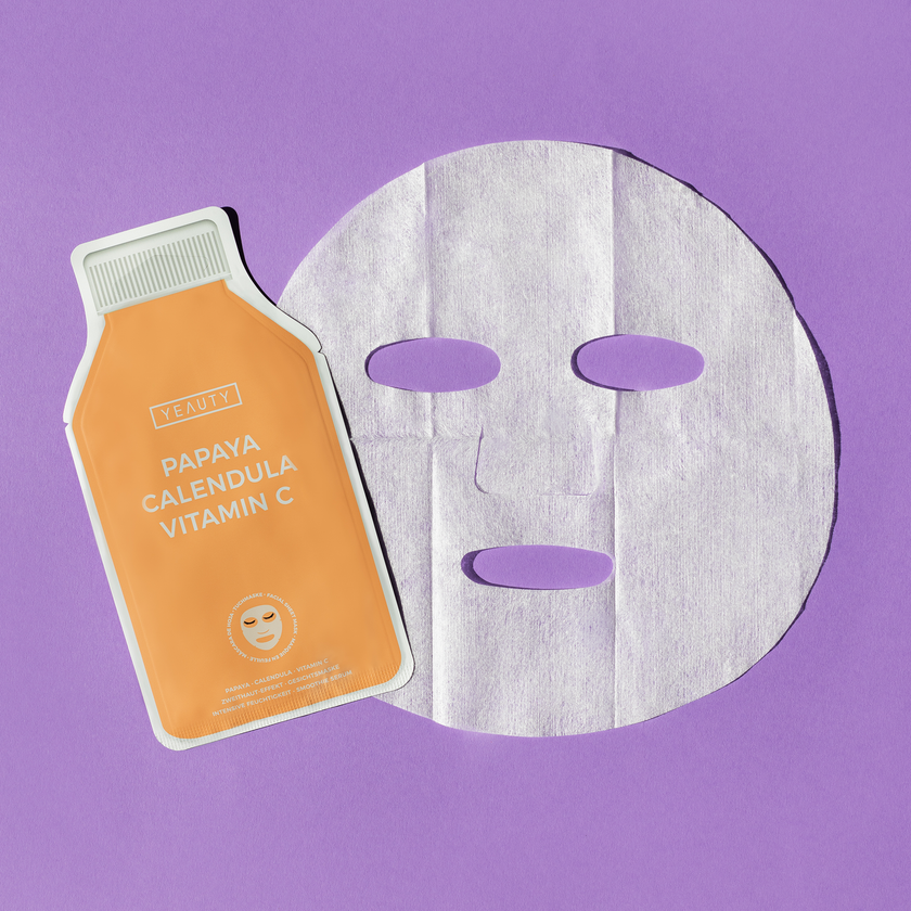 YEAUTY Tuchmaske Papaya Calendula Vitamin C - 1 Stück