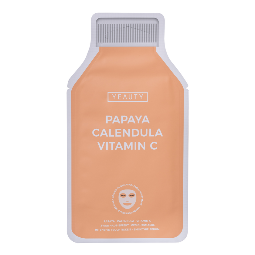 YEAUTY Tuchmaske Papaya Calendula Vitamin C - 1 Stück