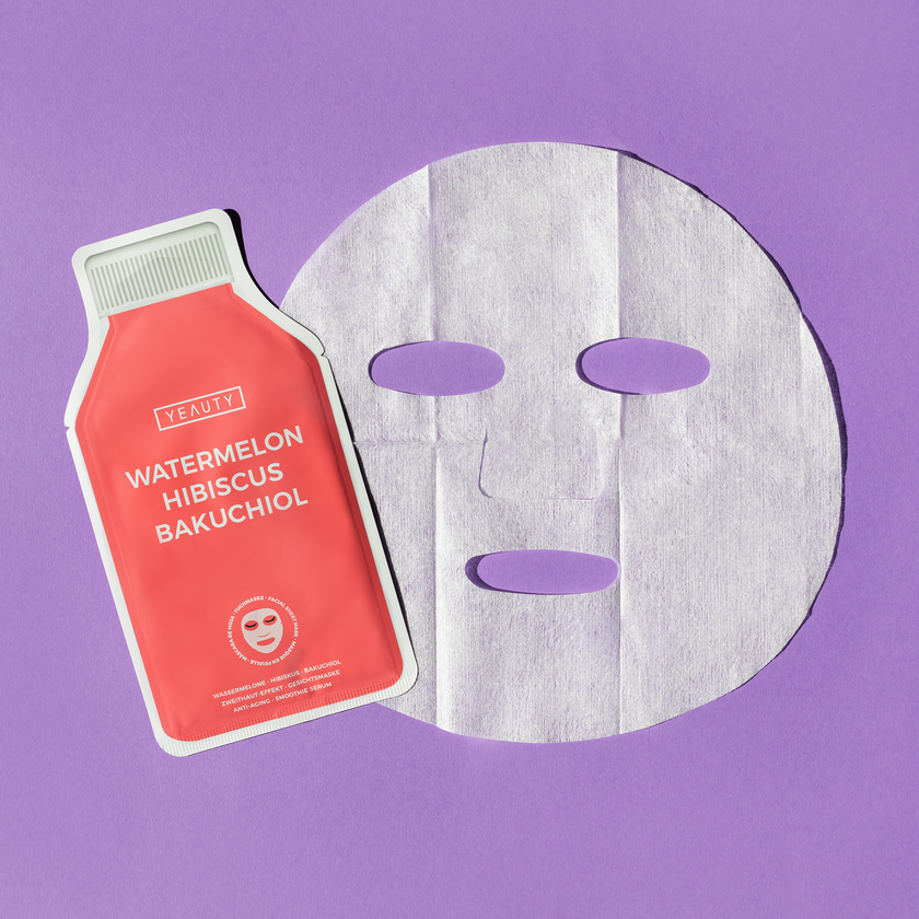 YEAUTY Tuchmaske Watermelon Hibiskus Bakuchiol - 1 Stück